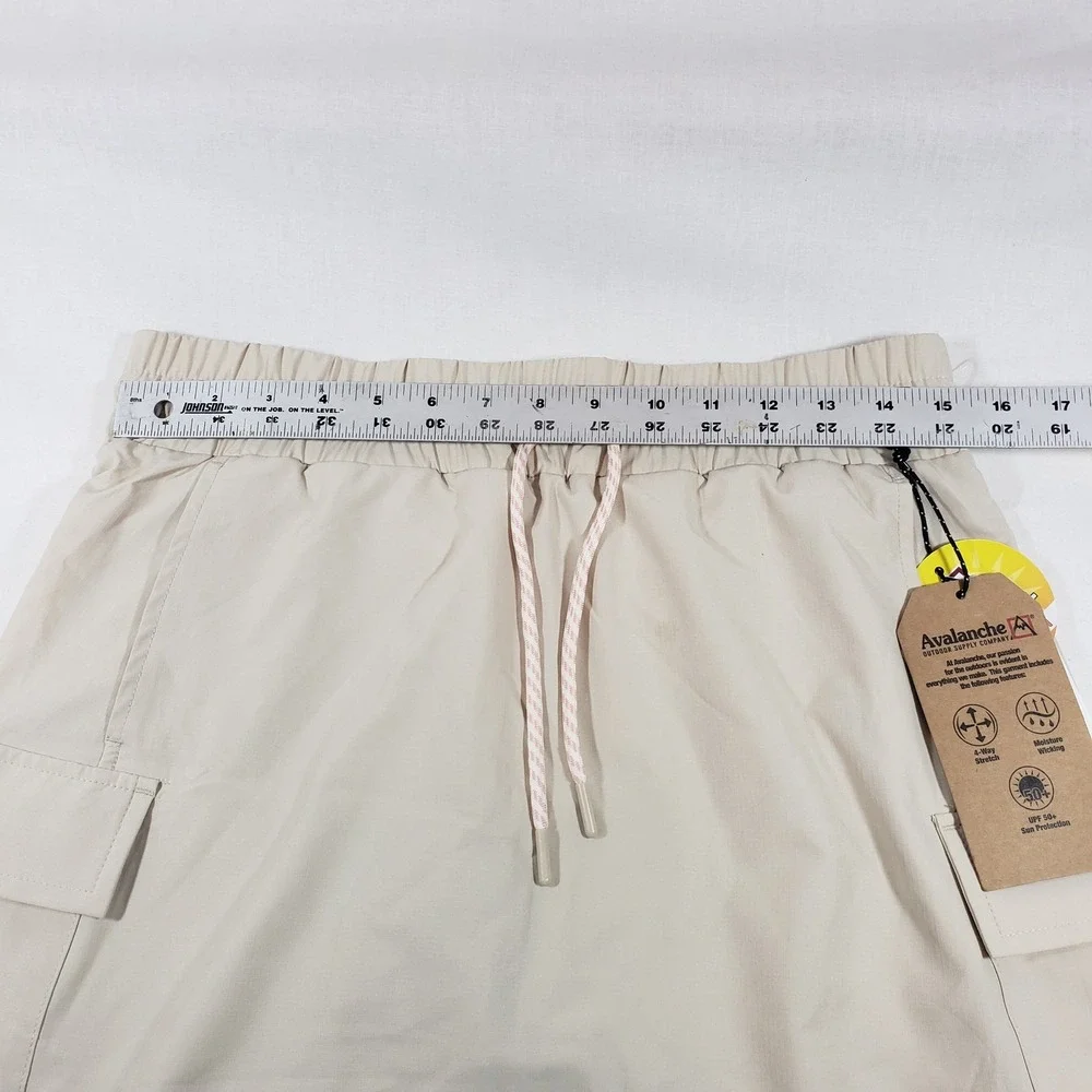 Avalanche Outdoor Supply Co Womens‎ Khaki Cargo Skort UPF 50+ Stretch Medium NEW